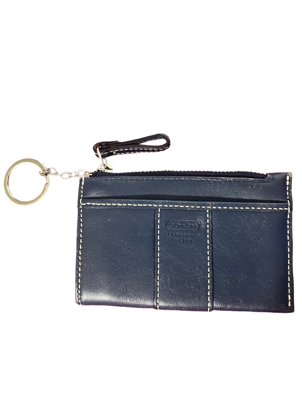 Coach Vintage Leatherware Y2K Mini Skinny ID Case Coin Wallet Keychain